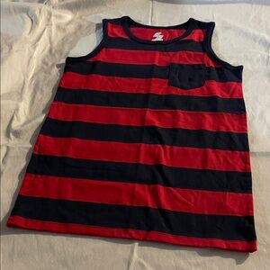 The Children's Place Red and Black Striped Tank Top